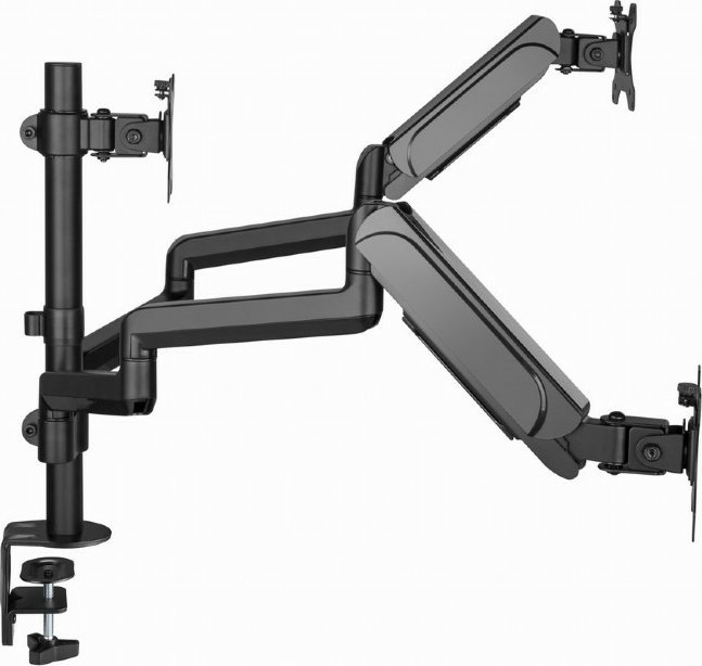 Носач за монитор за на маса Gembird MA-DA3-01, за 3 монитори 17-32\", до 7 kg, црн