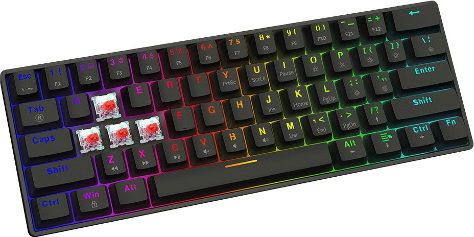 Tastierë mekanike SAVIO BLACKOUT X2, 60%, RGB, me kabllo, e zezë