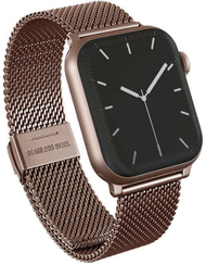 Rrip dore Burga Milanese Mesh për Apple Watch 44 45mm, çelik inox, rose gold