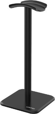 Mbajtëse për kufje Unitek, plastike, e zezë