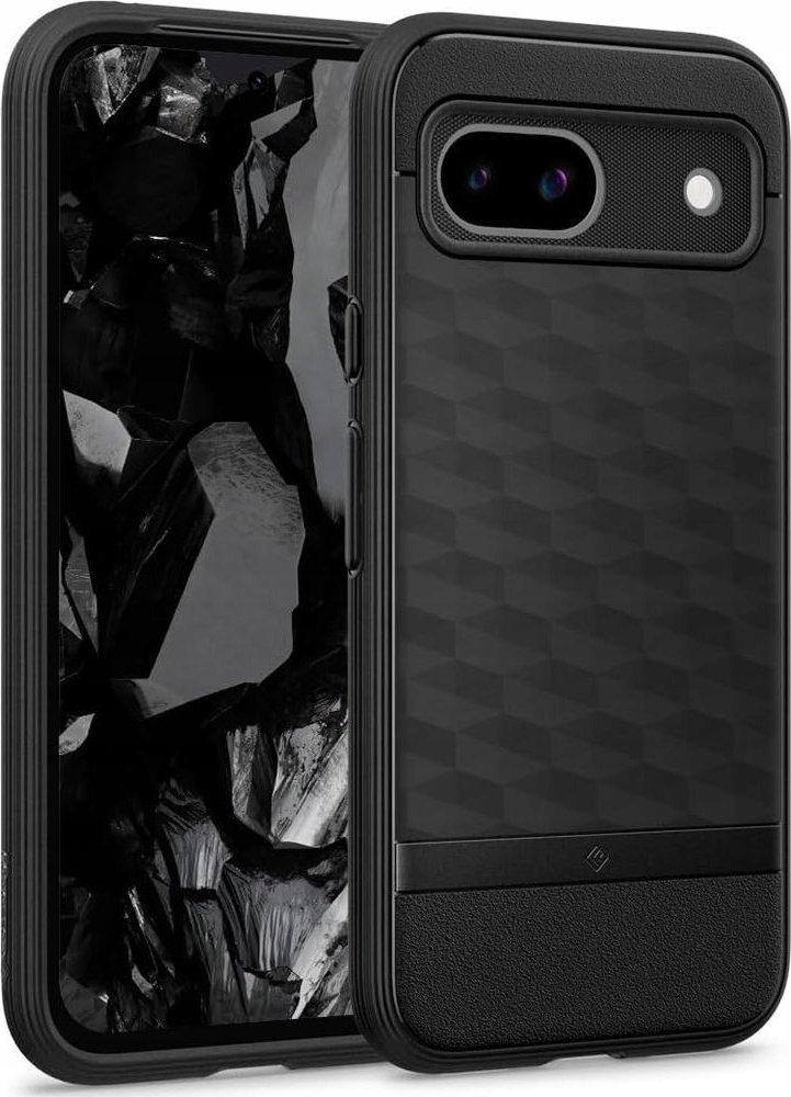 Mbulesë telefoni Caseology Parallax për Google Pixel 8a, dizajn 3D ergonomik, Matte Black