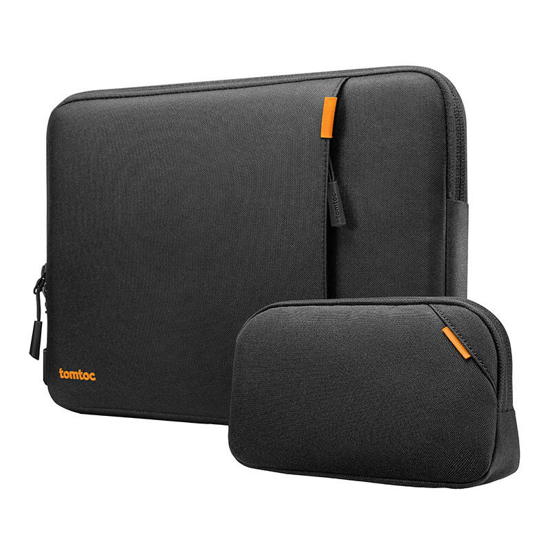 Set mbrojtës laptopi Tomtoc Defender A13, për 14" MacBook Pro dhe 13" MacBook Air, i zi