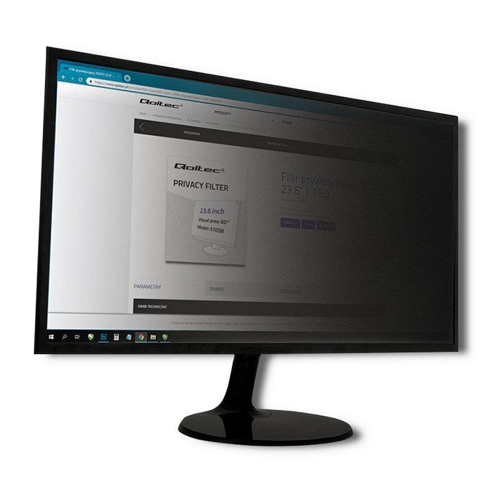 Filtër privatësie për monitor Qoltec 51064, 27", 16:9, i zi