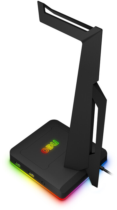 Mbajtëse për kufje CONNECT IT NEO Stand-It, RGB, e zezë