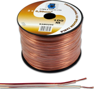 Kabllo altoparlanti KAB0315, 1.0mm, rrotull 100m, ngjyrë bakri