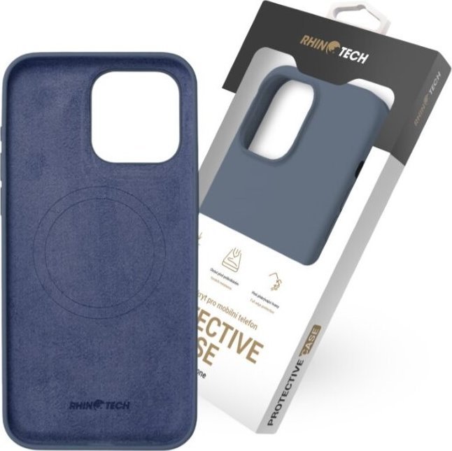 Mbrojtëse telefoni RhinoTech MAGcase Origin Pro për iPhone 15 Pro Max, silikon, MagSafe, blu navy