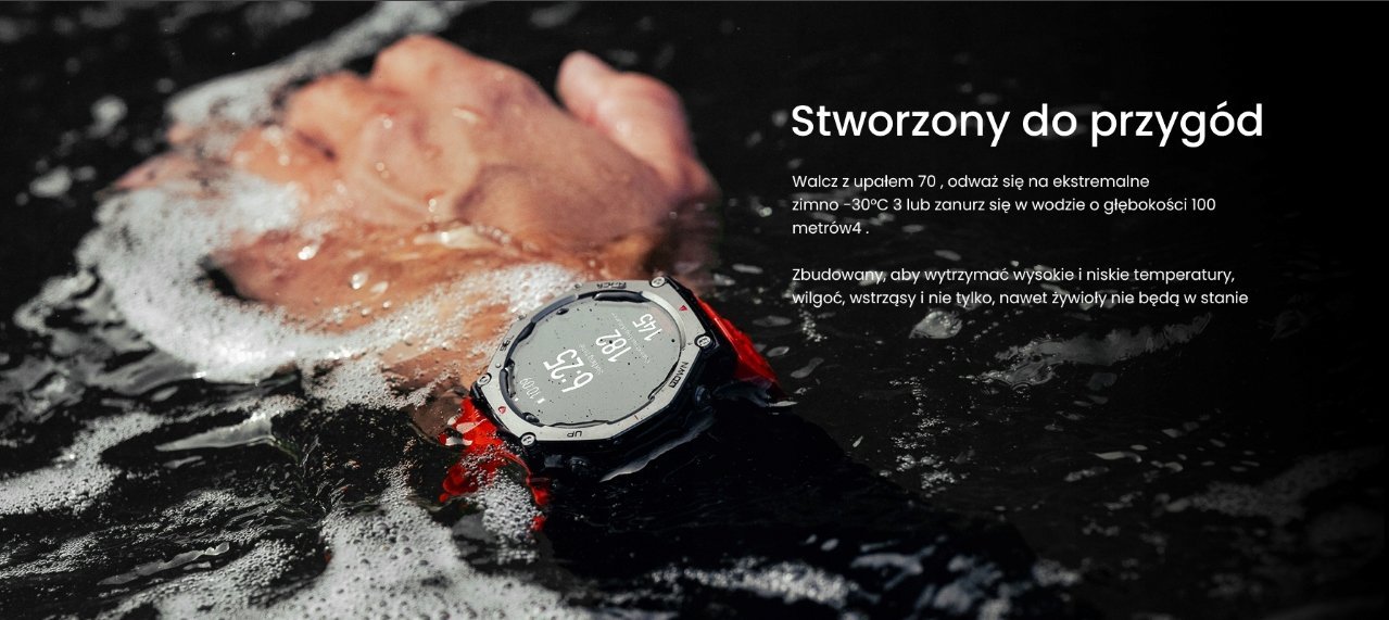 Orë inteligjente Amazfit T-Rex 3, GPS, rezistente ndaj ujit, e zezë
