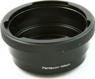 Adapter objektivi Pixco Nikon Ai AiS AF në Pentacon Six, metalik, i zi