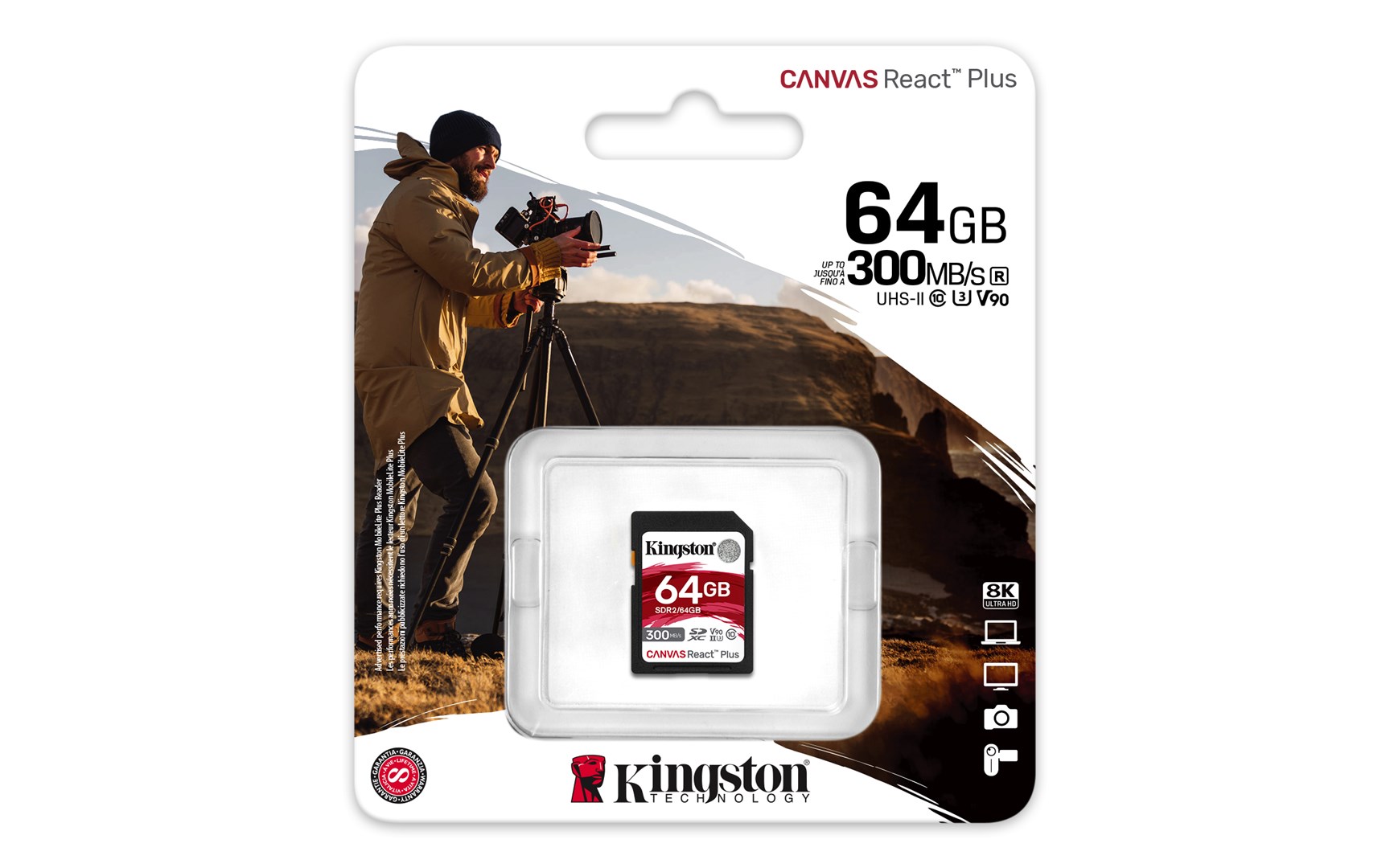 Kartë memorie Kingston Technology Canvas React Plus, 64GB