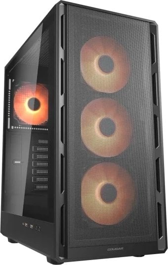 Kase PC Cougar Airface Pure PRO, MIDI Tower, ARGB, e zezë