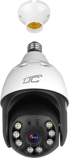 Kamerë sigurie WiFi Tuya EN27, rrotulluese, IR natë, e bardhë