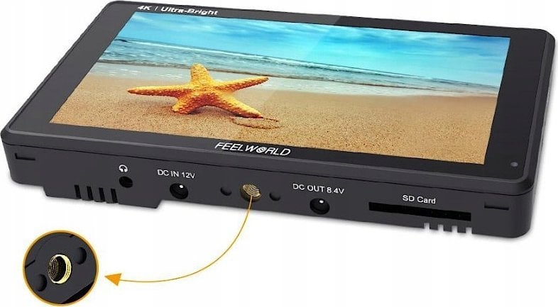 Monitor profesional për kamerë Feelworld LUT6S, 6", Full HD, i zi