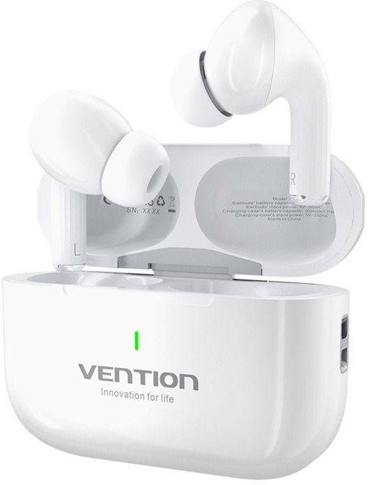 Kufje pa tela Vention Echo Lite E11, TWS, 30 orë bateri, të bardha 3
