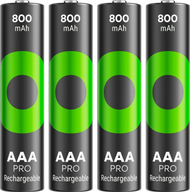 Bateria të rikarikueshme GP ReCyko Pro Professional AAA, 0.8Ah, 1.2V, set 4 copë