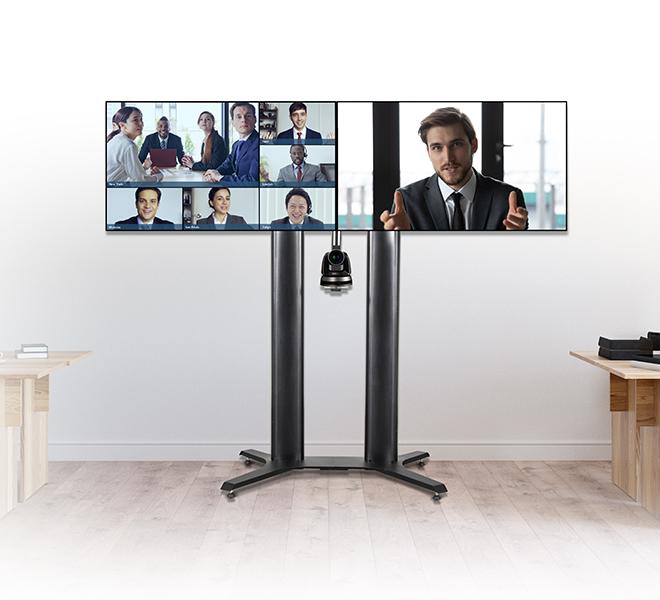 Stendë televizori B-Tech BT8712, 2m, për 2 ekrane, e zezë