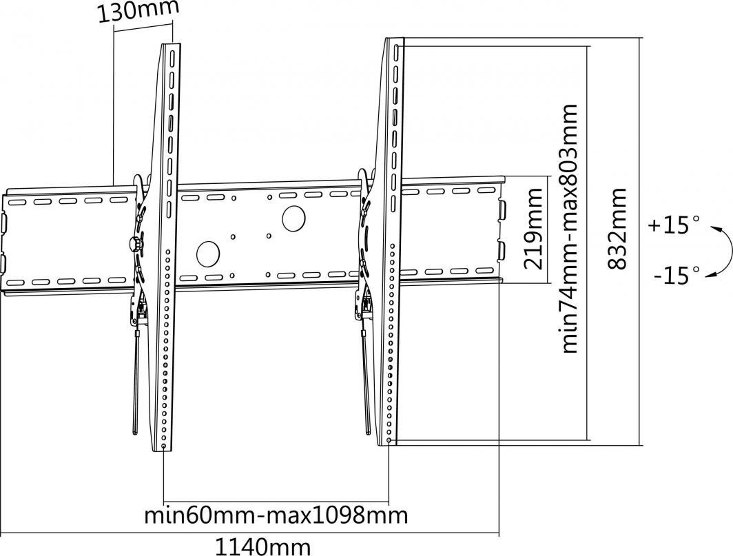 Mbajtëse muri EQUIP TV 60" - 100"