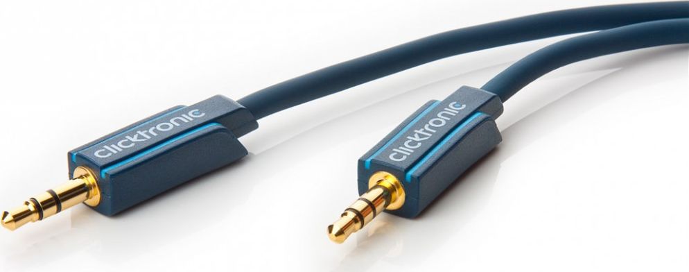 Kabllo audio ClickTronic Casual Series, 3.5mm në 3.5mm, 10m, blu