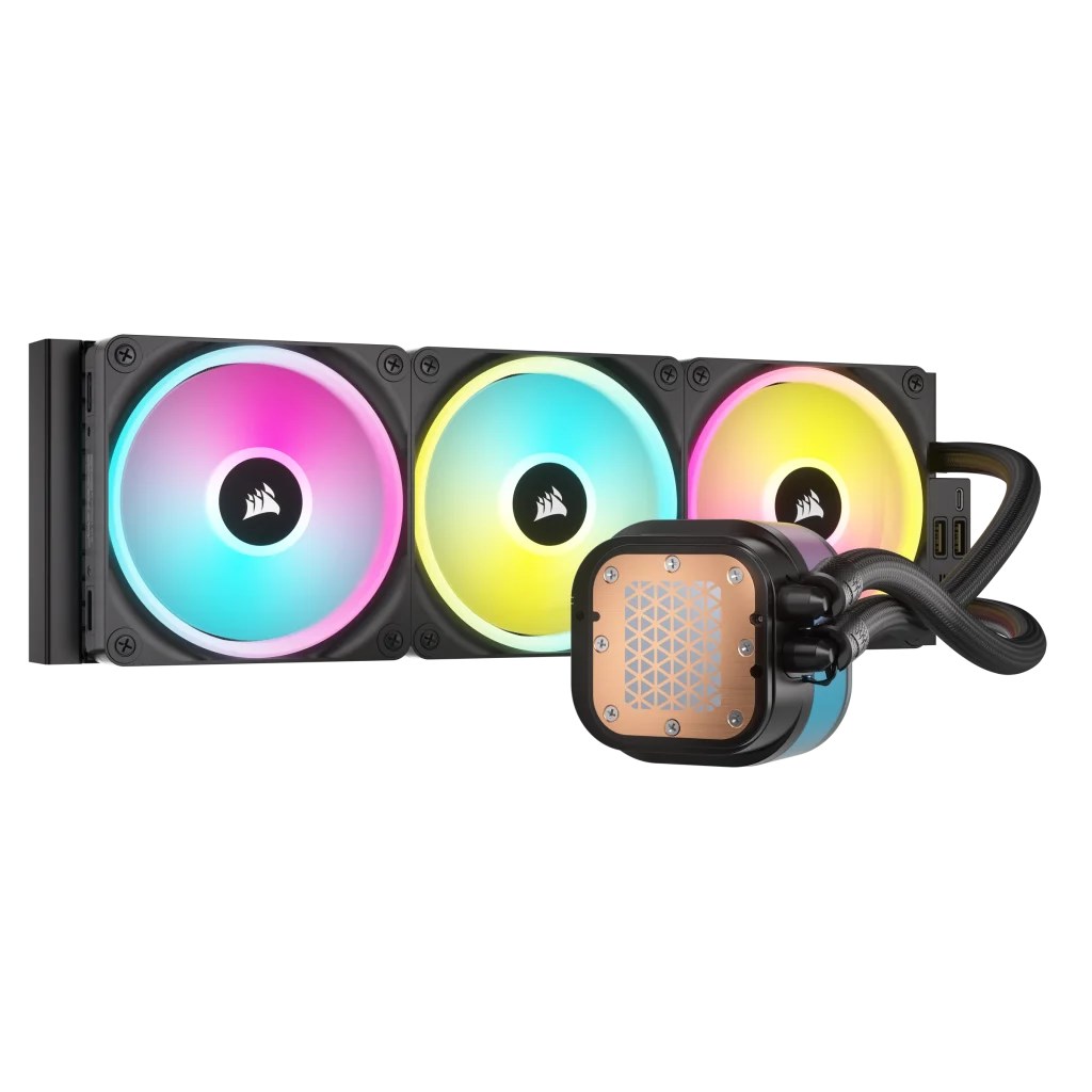 Ftohës me ujë Corsair H150I, 12 cm, i zi