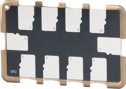 Kuti për kartela memorie JJC MCH-MSD10, për 10x microSD, kompakte, gri