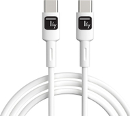 Kabllo USB-C Techly 2.0, 1m, 60W, e bardhë
