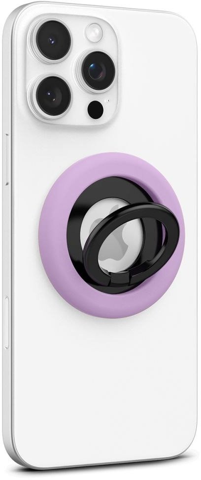 Mbajtëse magnetike për telefon Spigen Nano Pop MagSafe, unazë gishti, silikon, vjollcë