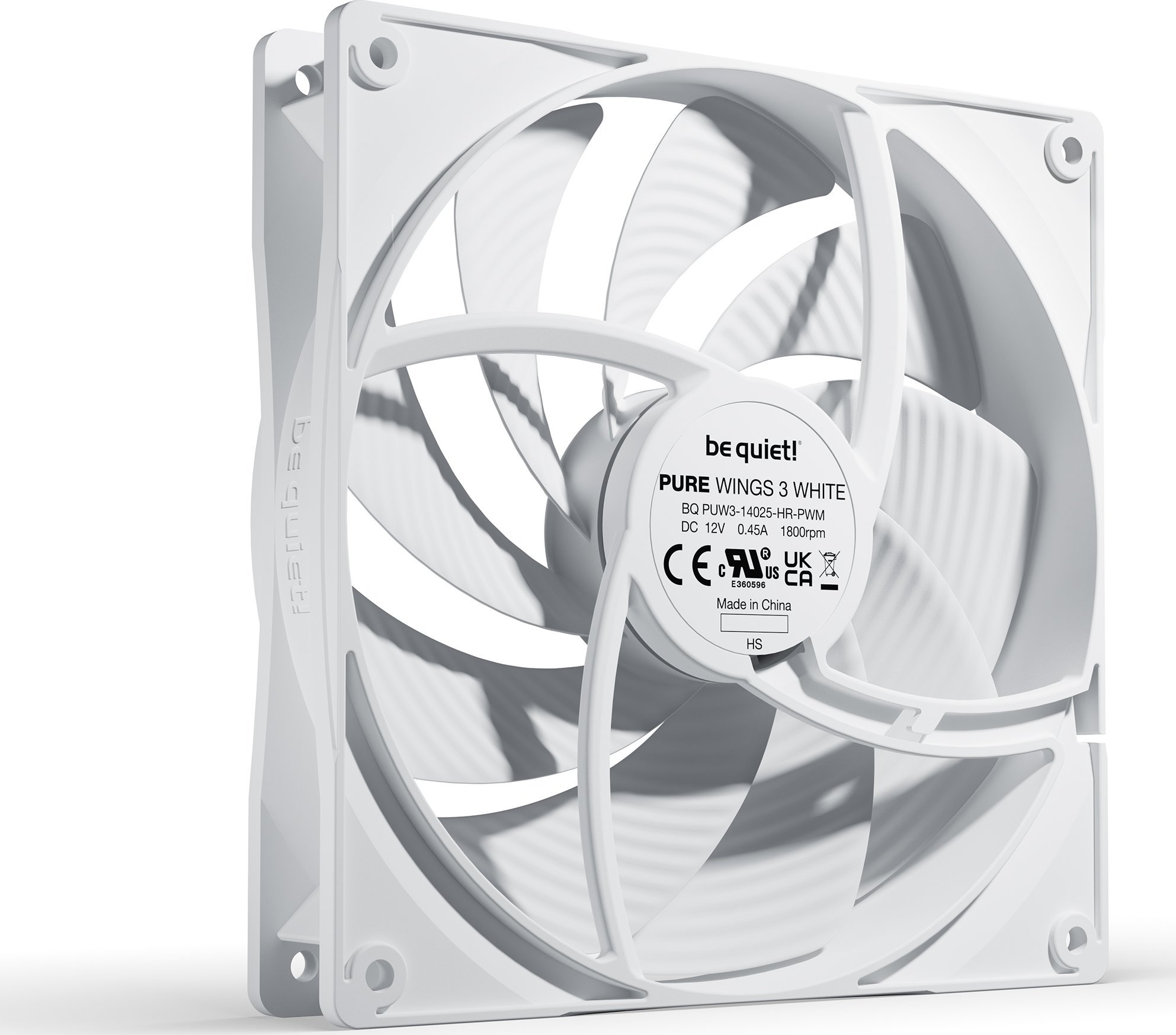 Ventilator PC be quiet! Pure Wings 3 140mm PWM, high speed, i bardhë