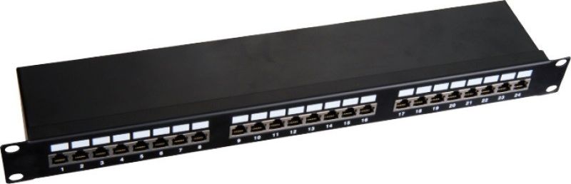 Patch panel Alantec PK-S6-1, 24 porta RJ45, Cat.6 STP, 1U 19", i zi
