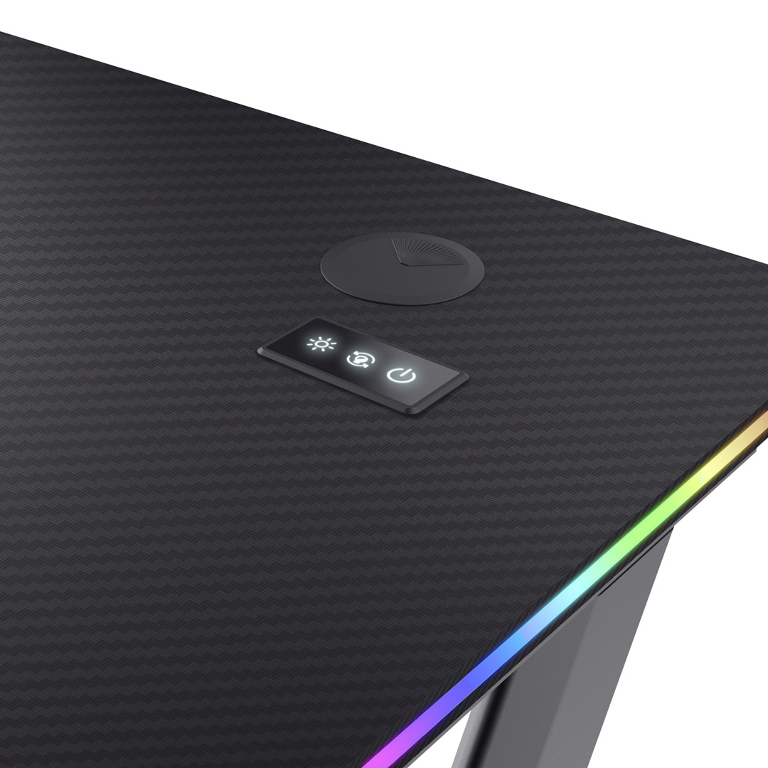 Tavolinë lojërash TRUST GXT 709 Luminus, 1200mm, e zezë