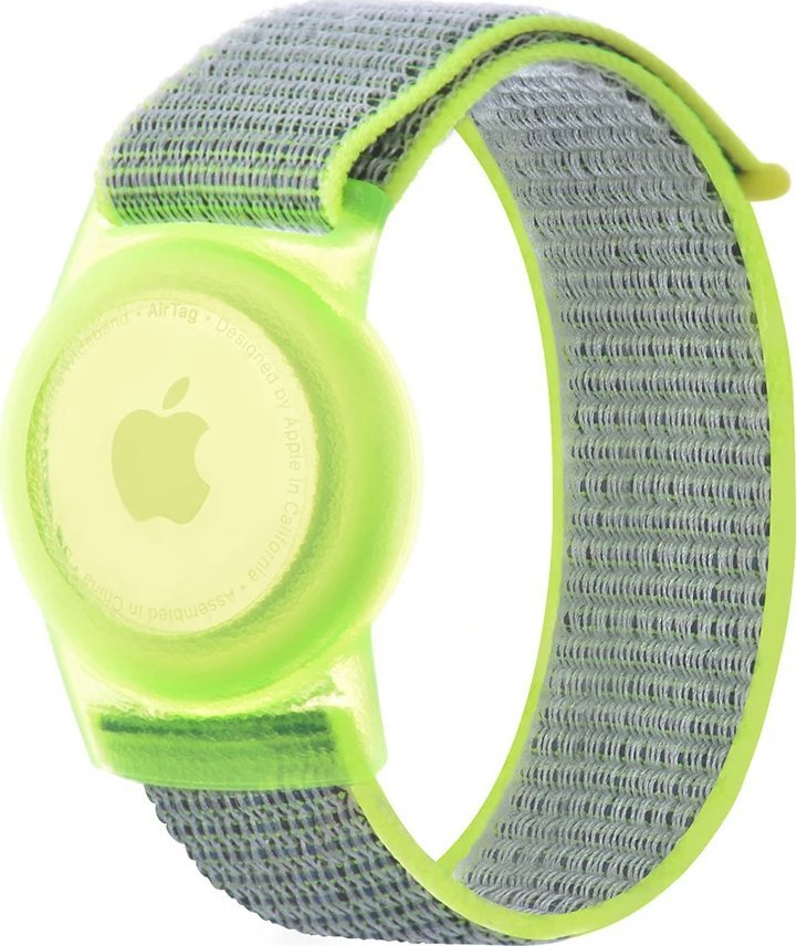 Rrip për AirTag Mobile Origin AirTag Strap, najlon elastik, i gjelbër