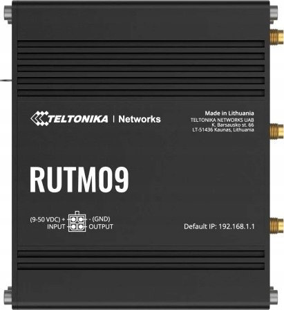 Ruter industrial Teltonika RUTM09, 4G LTE, Gigabit Ethernet, gri