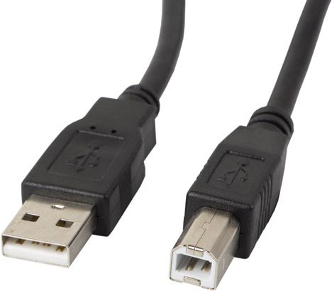 Kabllo USB Lanberg CA USBA 11CC 0018 BK, USB A në USB B, 1.8 m, e zezë