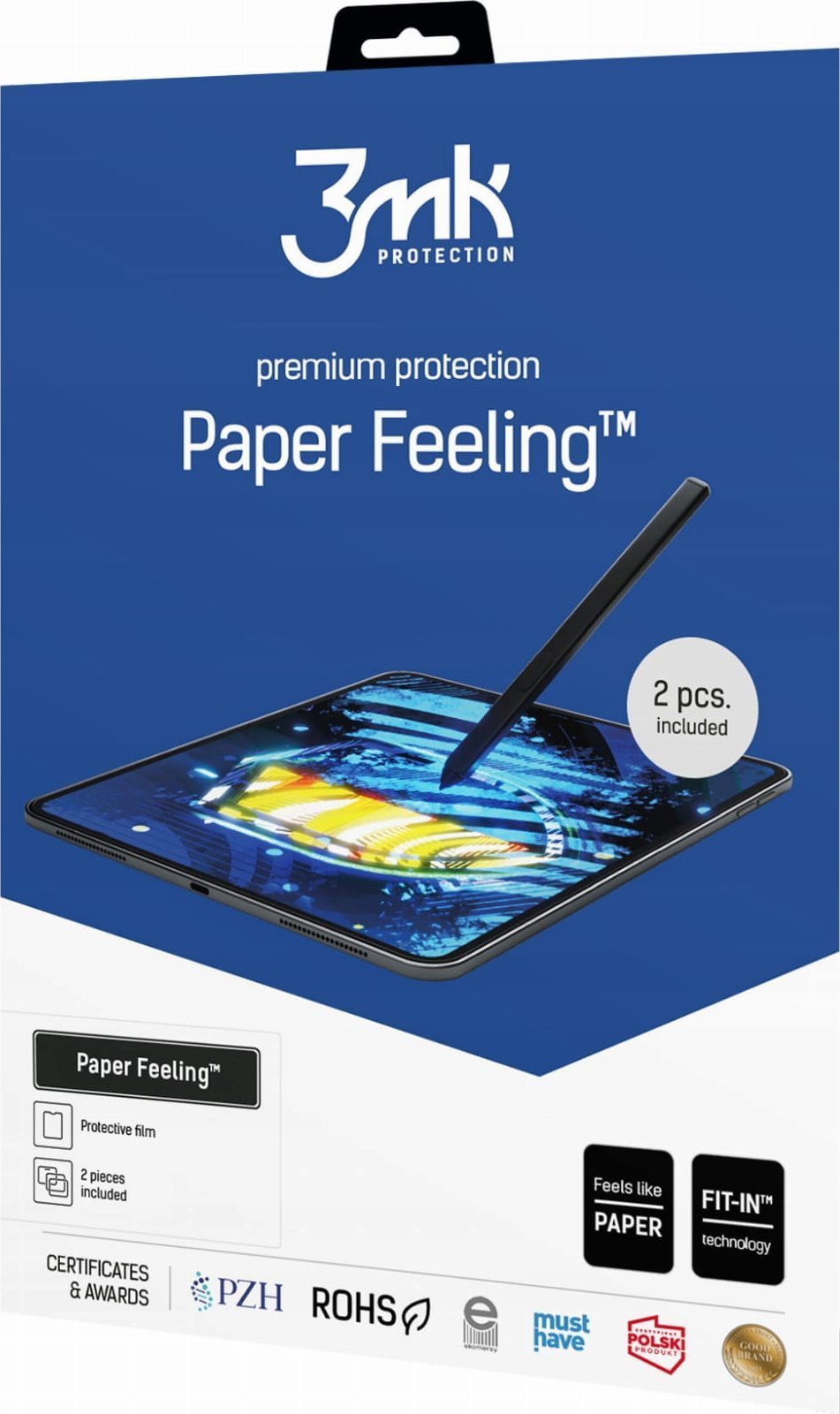 Folie mbrojtëse 3MK PaperFeeling për Apple iPad Air 11" deri 13", 2 copë, transparente