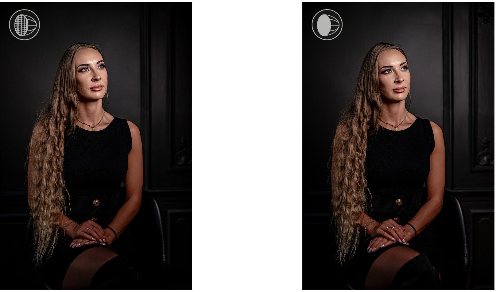 Softbox parabolik Newell 65 cm, mount Bowens, me grid, i zi