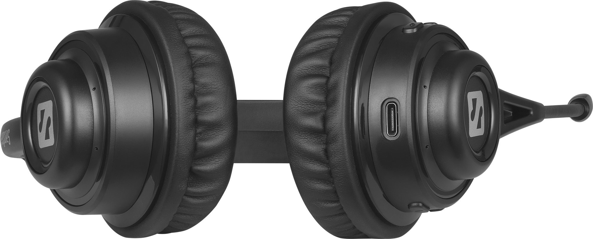 Kufje pa tela Sandberg Wireless Headset ANC+ENC, anulim zhurme, mikrofon me ENC, të zeza