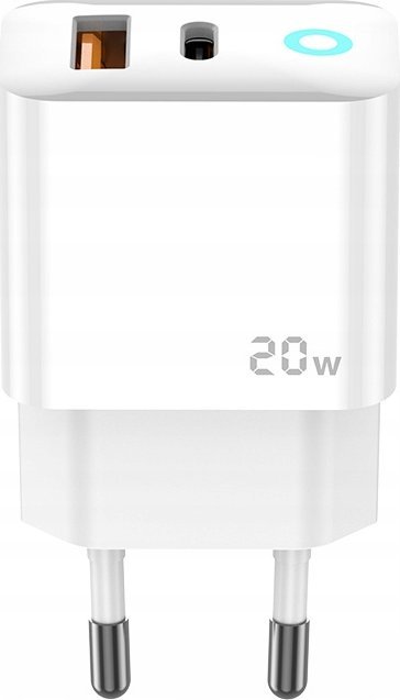 Karikues muri JELLICO EU11, 20W PD QC3.0, 1xUSB C 1xUSB, kabllo USB C Lightning, i bardhë