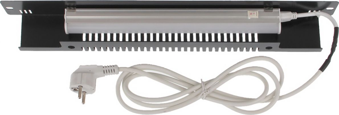 Panel ndriçimi Delta Lighting A19-1LED, për kabinet rack 19", LED, i zi