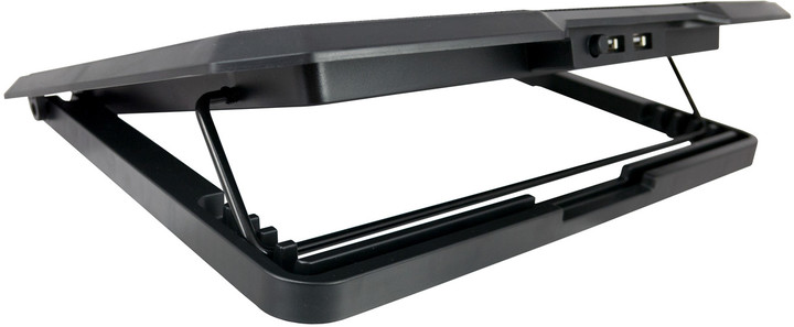 Mbajtëse ftohëse C-TECH CLP-140, 15,6", 2x 140mm, 2x USB, e kaltër 