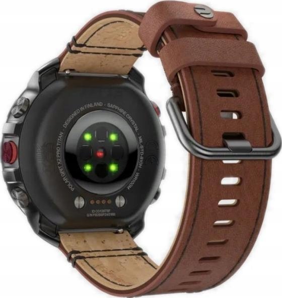 Спортски часовник Polar Grit X2 Pro Titanium, AMOLED, GPS, кожен кафен ремен M/L