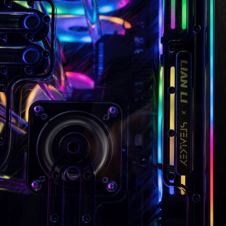 Distroplate Stealkey Customs Crosscool II D-RGB, për Lian Li O11 Dynamic EVO XL, transparente