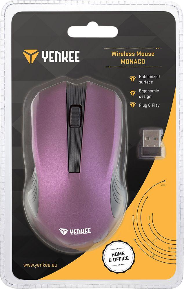 Maus Yenkee Monaco, wireless, USB, i zi dhe rozë