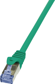 Kabllo patchcord LogiLink Cat. 6a, S/FTP, PIMF, 1m, e gjelbër
