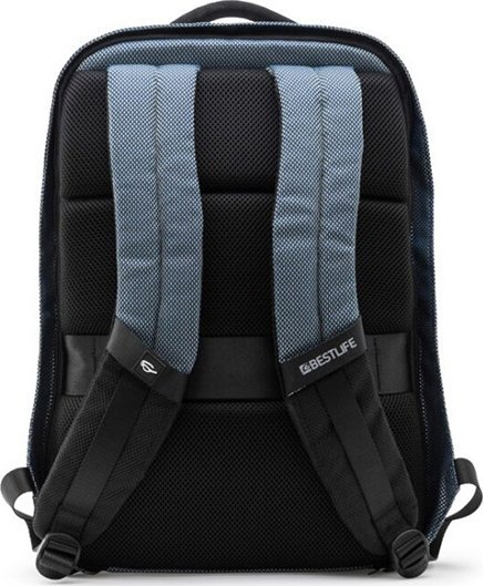 Çantë shpine BestLife Neoton 2.0 BB-3537BU, 15.6", portë USB, blu navy