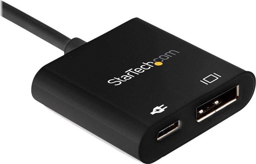 Adapter video StarTech USB C në DisplayPort, 8K 60Hz, Power Delivery 60W, i zi