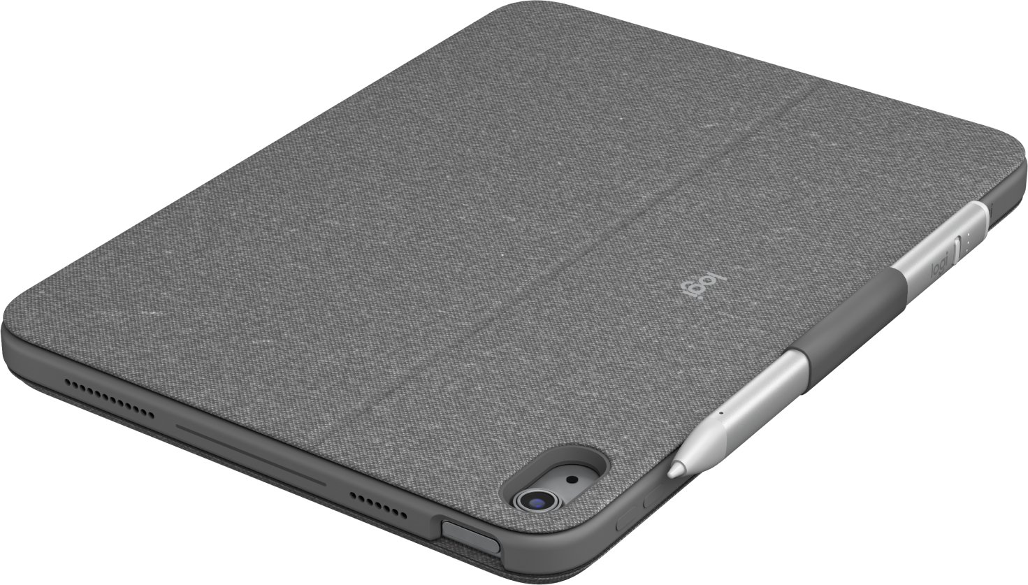 Këllëf tastierë Logitech Combo Touch për iPad, me touchpad, me ndriçim, gri Oxford