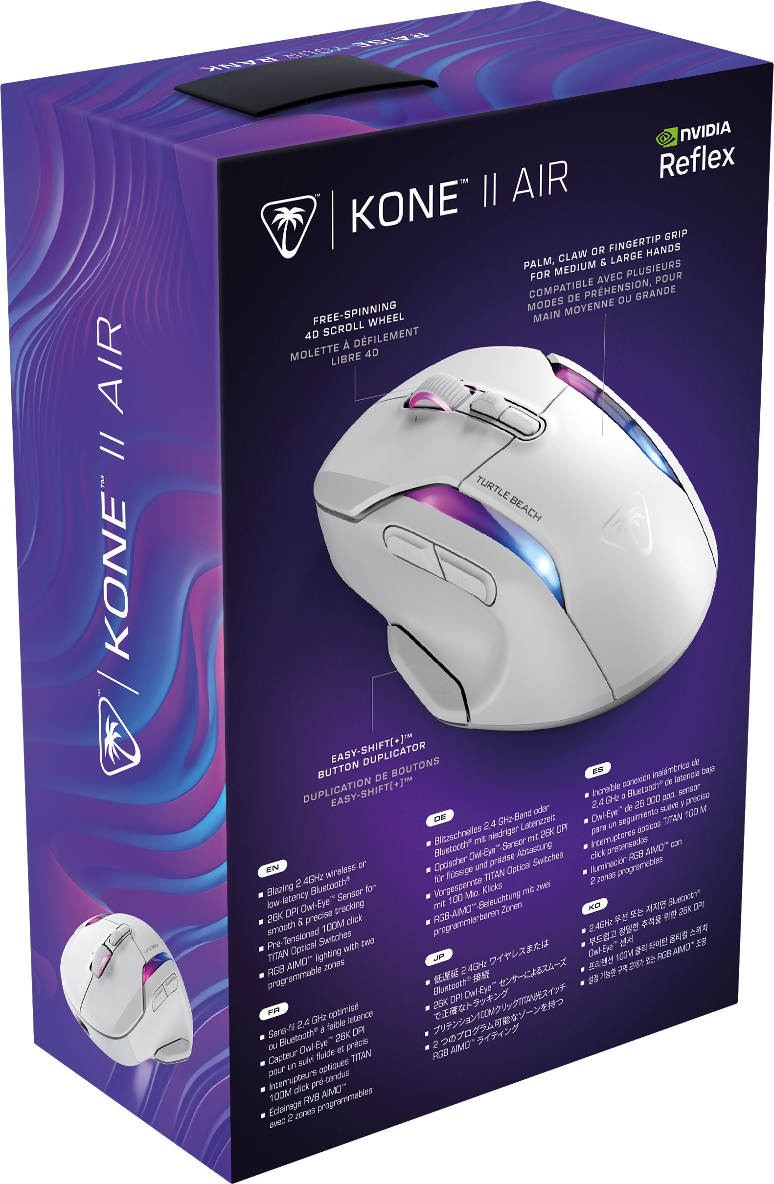 Maus gaming Turtle Beach Kone II Air, pa tela, sensor 26K DPI, RGB, i zi