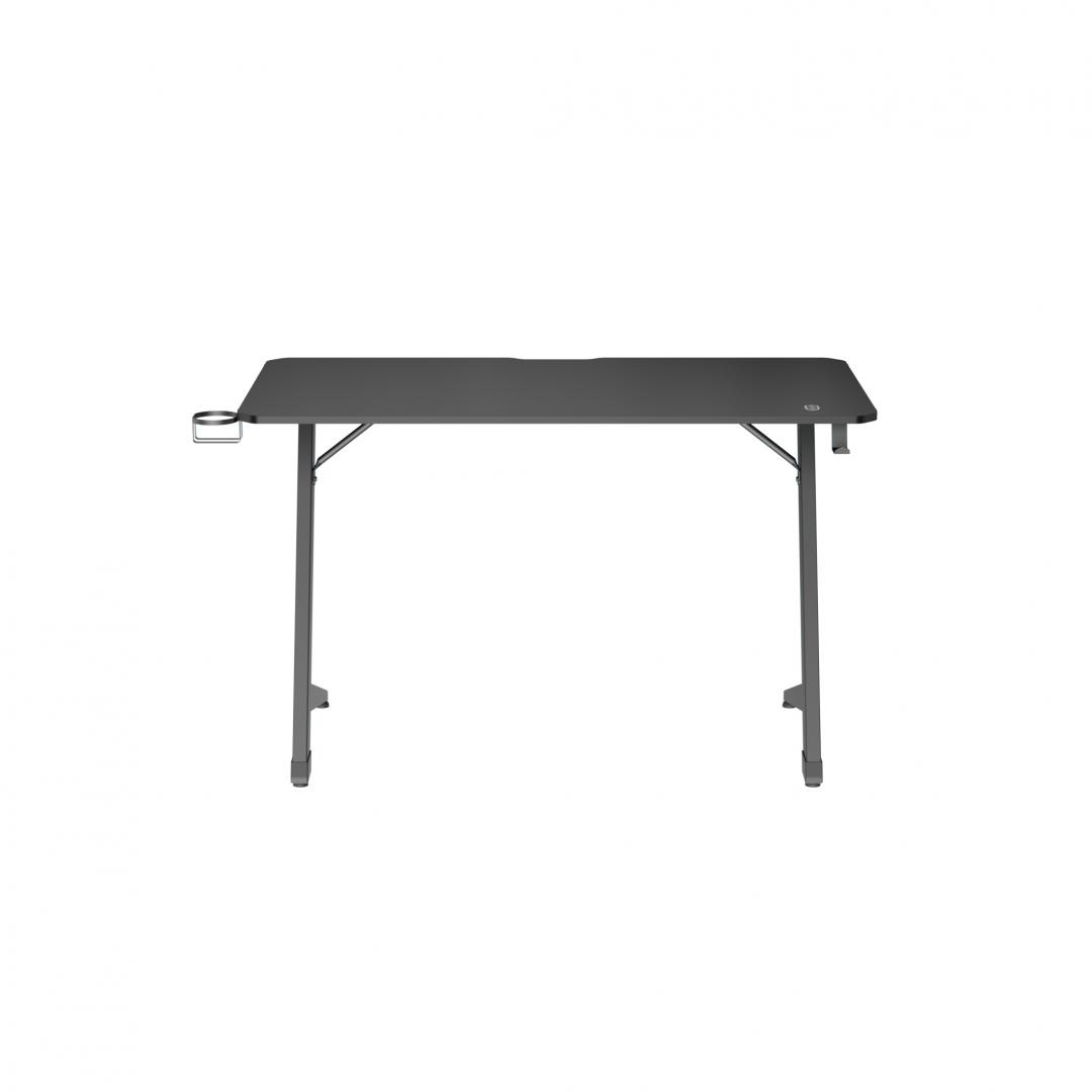 Tavolinë gaming Serioux Razor, 120x60 cm, ndriçim LED multicolor, e zezë mat