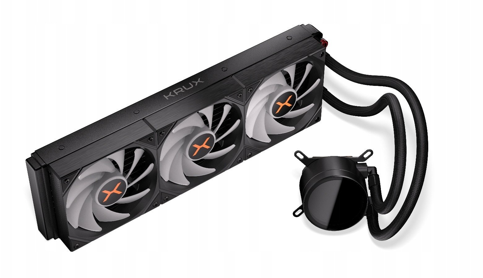 Sistem за водено ладење Krux HydroX 360 ARGB, радијатор 360 mm, 3x 120 mm PWM, црн