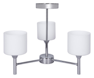 Lampë varese Activejet MIRA 3P, 3xE27, metal argjendtë me xham të bardhë