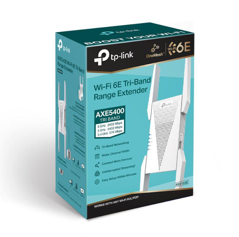 Zgjërues Wi-Fi TP-Link AXE5400, Mesh, Wi-Fi 6E, i bardhë