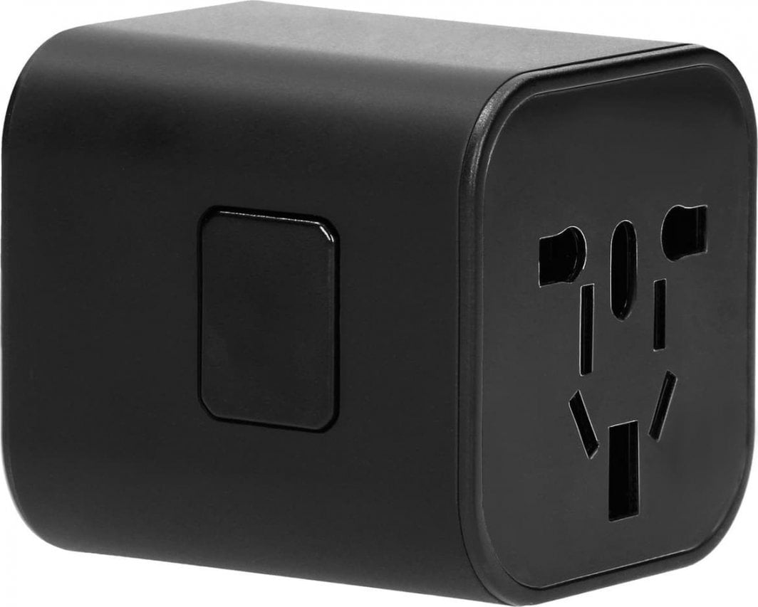 Adapter universal udhëtimi Orno GOworld TA-1, 100-240V, 8A, i zi